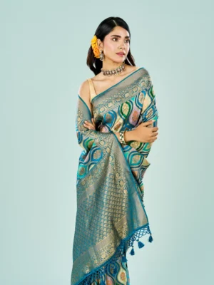 Graceful Blue Saree