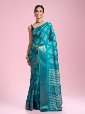 Ravishing Rama Green Saree